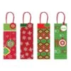 AMSCAN 14 In. X 5 In. X 5 In. Christmas Printed Glossy Bottle Bags (4-Count, 5-Pack) -Christmas Decor Shop amscan christmas gift bags 160251 64 1000