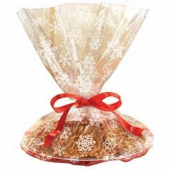 AMSCAN 18 In. X 16 In. Snowflake Printed Cookie Tray Bags (6-Count, 4-Pack)