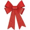 AMSCAN 13 In. Glitter Bow In Red (4-Pack) 2 AMSCAN 13 In. Glitter Bow In Red (4-Pack) -Christmas Decor Shop amscan christmas tree ribbon 240635 64 1000