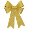 AMSCAN 13 In. Glitter Bow In Gold (4-Pack) -Christmas Decor Shop amscan christmas tree ribbon 240636 64 1000