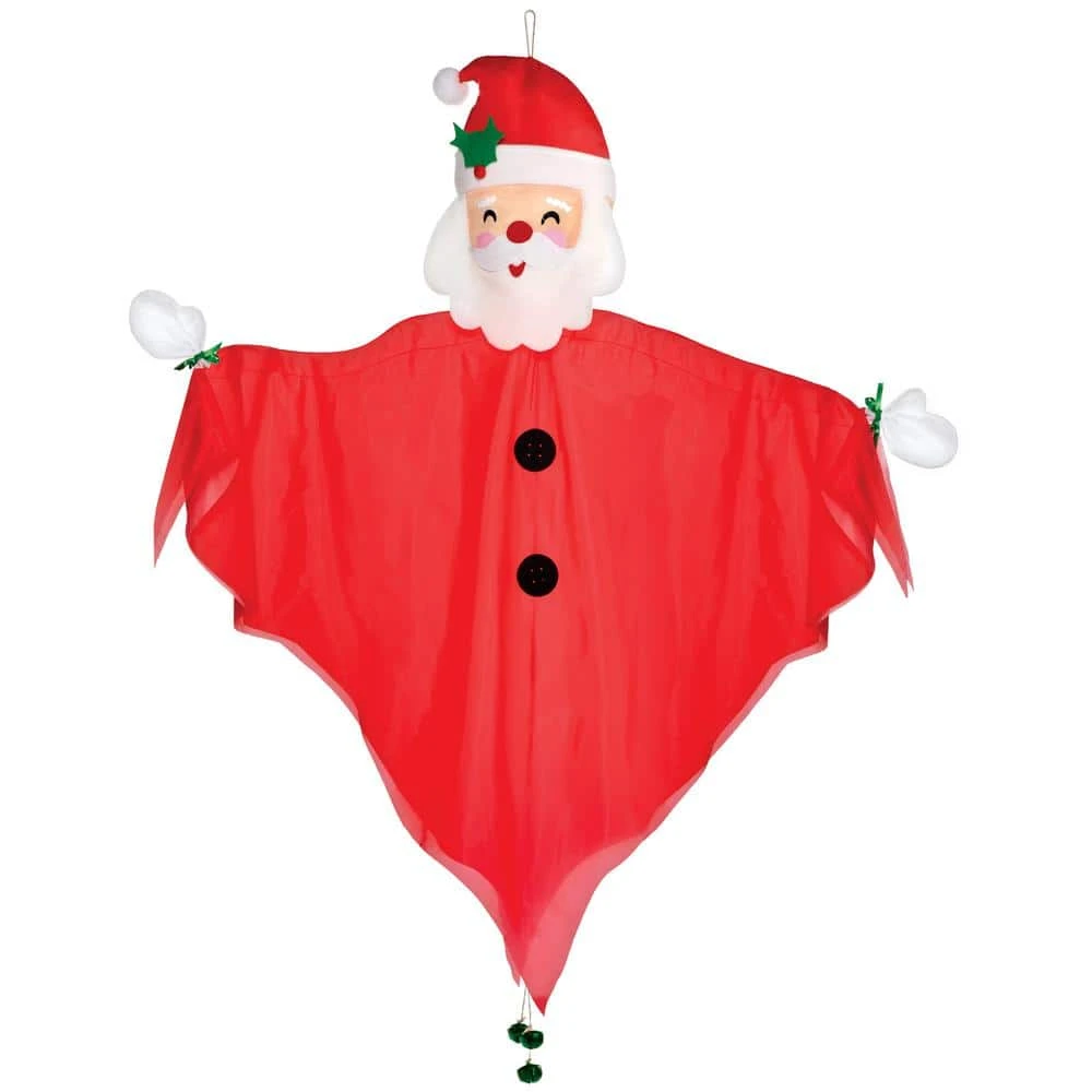 AMSCAN Christmas 48 In. Fabric Hanging Red Santa Decoration (2-Pieces) 3 AMSCAN Christmas 48 In. Fabric Hanging Red Santa Decoration (2-Pieces)