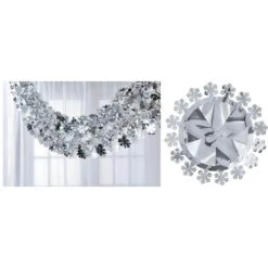AMSCAN 8 Ft. 2.5 In. X 13.5 In. Christmas Snowflake Accordion Hanging Decoration (2-Pack)