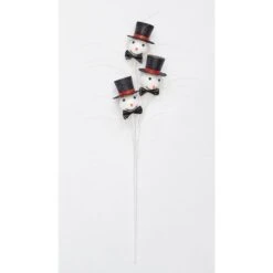29.5 In. Christmas Snowman With Tophat And Bowtie Arrangement Spray, Set Of 3