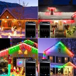 33 Ft. 299 LED Smart Icicle Lights Christmas W/58 Multicolor Modes Musical Modes Outdoor Waterproof Indoor Outdoor -Christmas Decor Shop avatar controls christmas string lights absl18 10m 4f 1000