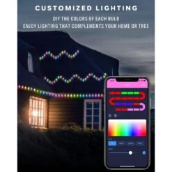 33 Ft. Smart String Lights Extendable C9 DIY Color Changing APP Remote Controlled Music Timer 50 LED -Christmas Decor Shop avatar controls christmas string lights sku absl14 10m 1f 1000
