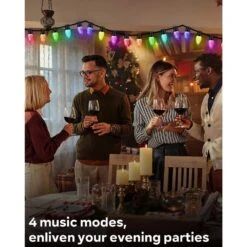 33 Ft. Smart String Lights Extendable C9 DIY Color Changing APP Remote Controlled Music Timer 50 LED -Christmas Decor Shop avatar controls christmas string lights sku absl14 10m 44 1000