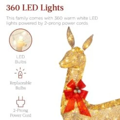 Best Choice Products 60 In. LED Metal Deer Family Christmas Yard Decoration -Christmas Decor Shop best choice products christmas yard decorations sky5826 4f 1000