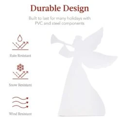 Best Choice Products 3 Ft. White PVC Christmas Angel Holiday Yard Decor (Set Of 2) -Christmas Decor Shop best choice products christmas yard decorations sky6518 44 1000