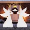Best Choice Products 3 Ft. White PVC Christmas Angel Holiday Yard Decor (Set Of 2) -Christmas Decor Shop best choice products christmas yard decorations sky6518 64 1000