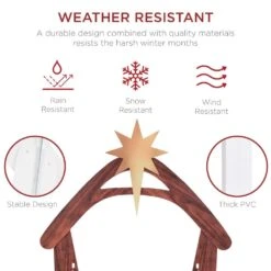 Best Choice Products 48 In. Christmas Outdoor Nativity Scene, Weather-Resistant Yard Decor - Multicolored -Christmas Decor Shop best choice products outdoor nativity sets sky6249 44 1000