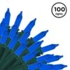 22.42 Ft. 100-Count Incandescent Blue Christmas String To String Mini Lights -Christmas Decor Shop brite star christmas string lights 37 343 00 64 1000