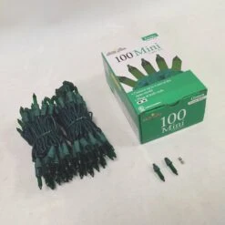 22.42 Ft. 100-Count Incandescent Green Christmas String To String Mini Lights 15 22.42 Ft. 100-Count Incandescent Green Christmas String To String Mini Lights -Christmas Decor Shop brite star christmas string lights 37 344 00 76 1000