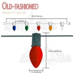 25 Ft. 25-Light Multi-Color Christmas C7 Incandescent Old Fashioned String Lights -Christmas Decor Shop brite star christmas string lights 37 830 00 1f 1000