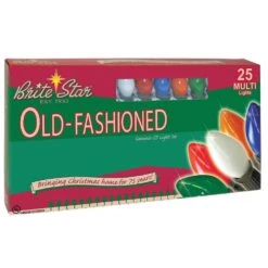 25 Ft. 25-Light Multi-Color Christmas C7 Incandescent Old Fashioned String Lights -Christmas Decor Shop brite star christmas string lights 37 830 00 c3 1000