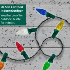 12 Ft. 35-Count LED C6 Faceted Multi Christmas Lights -Christmas Decor Shop brite star christmas string lights 37 940 00 1f 1000