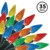 12 Ft. 35-Count LED C6 Faceted Multi Christmas Lights -Christmas Decor Shop brite star christmas string lights 37 940 00 64 1000