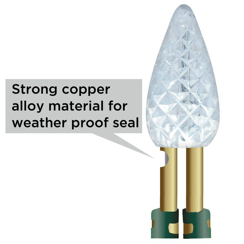 12.33 Ft. 35-Count C6 LED Warm White Christmas String Lights 5 12.33 Ft. 35-Count C6 LED Warm White Christmas String Lights - Image 3