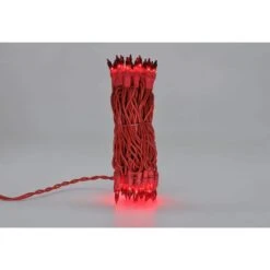 50-Light Designer Series Red Mini Lights, Red Wire -Christmas Decor Shop brite star christmas string lights 96 822 00 1f 1000