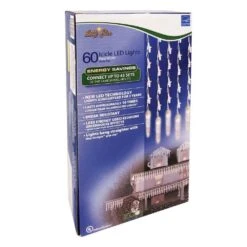 60-Light Pure White LED Icicle Ice Light Set With Ice 5 60-Light Pure White LED Icicle Ice Light Set With Ice -Christmas Decor Shop brite star icicle lights 39 753 00 c3 1000