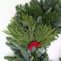 22 In. Live Noble Fir Wreath Chirstmas Wreath With Mixed Berries 9 22 In. Live Noble Fir Wreath Chirstmas Wreath With Mixed Berries -Christmas Decor Shop busco llc christmas wreaths iciwreath22 1f 1000