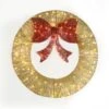 3 Ft. Gold Pre-Lit Foldable Lighted Artificial Christmas Garland With LED Lights And Red Bow 2 3 Ft. Gold Pre-Lit Foldable Lighted Artificial Christmas Garland With LED Lights And Red Bow -Christmas Decor Shop caphaus christmas garland hdfw chmbt3601 gd hd 64 1000