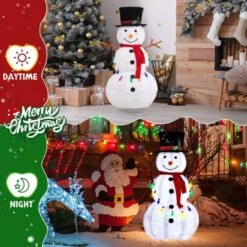 47.24 In. Tall Pre-lit Snowman Christmas Yard Decorations With 100-count Led White Lights -Christmas Decor Shop cenadinz christmas yard decorations ysdbiq38 76 1000