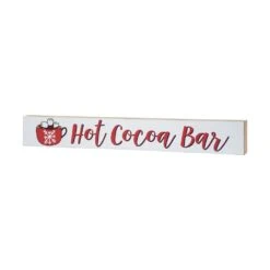 2.5 In. Wood Hot Cocoa Bar Sign Christmas Tabletop Sign