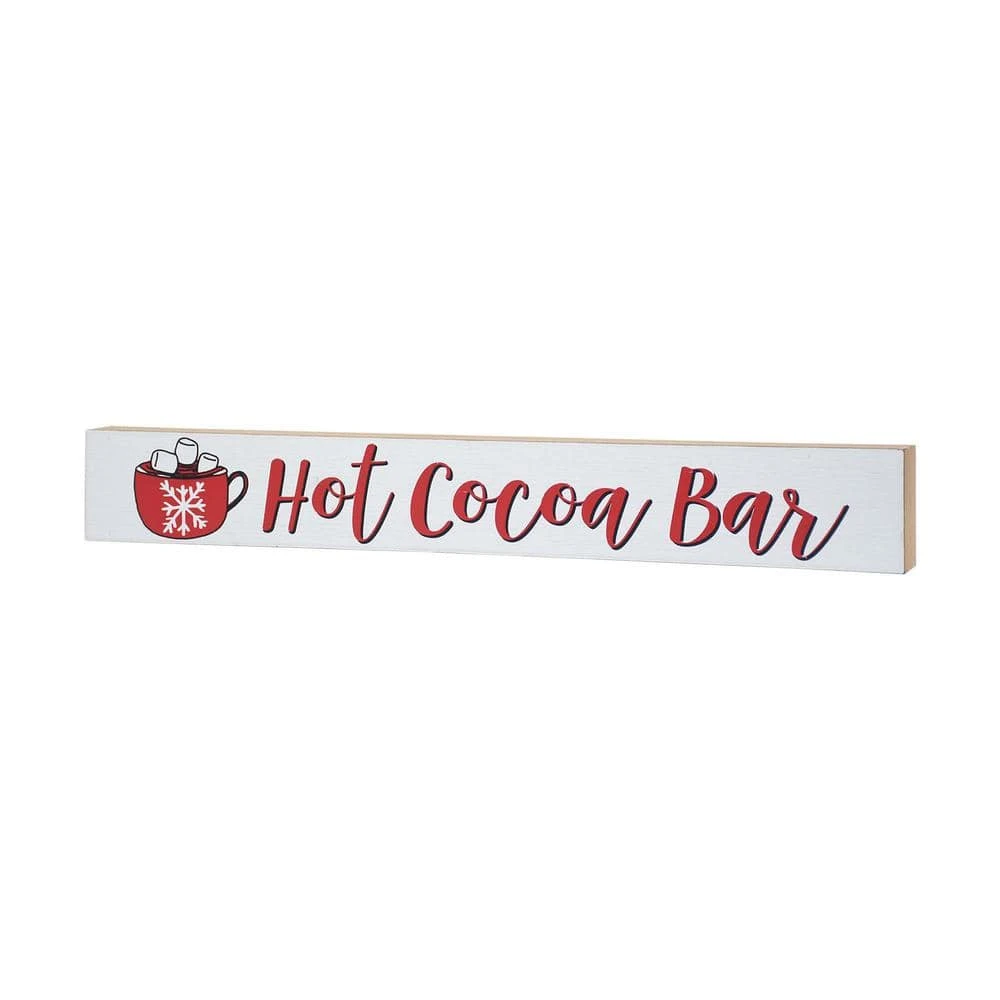 2.5 In. Wood Hot Cocoa Bar Sign Christmas Tabletop Sign 3 2.5 In. Wood Hot Cocoa Bar Sign Christmas Tabletop Sign