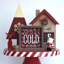 5.875 In. Wood Baby It's Cold Outside Christmas Tabletop Or Wall Decor -Christmas Decor Shop christmas centerpieces sg2213 4f 1000