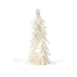 8 In. Feather Christmas Tree With Glitter Tips (Set Of 2)