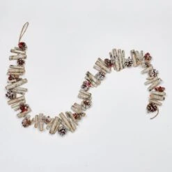 5 Ft. Artificial Birch Log Garland