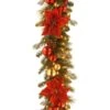 Decorative Collection 9 Ft. Home For The Holidays Garland With Clear Lights -Christmas Decor Shop christmas garland dc13 110l 9b 1 64 1000