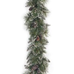6 Ft. Glittery Bristle Pine Garland