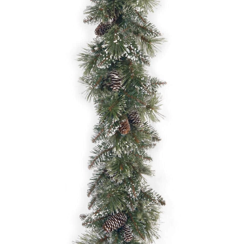 6 Ft. Glittery Bristle Pine Garland 3 6 Ft. Glittery Bristle Pine Garland