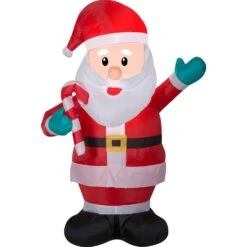 3.5 Ft. Tall Animated Waving Santa With Candy Candy