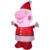 3.5 Ft. Inflatable Peppa Pig In Santa Outfit -Christmas Decor Shop christmas inflatables 118033 64 1000