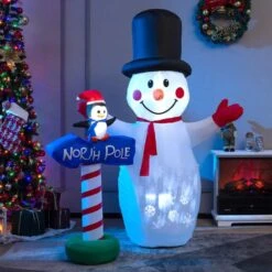 6 Ft. X 5 Ft. Pre-Lit Christmas Inflatable Decoration With Built-In Snowflake Projector -Christmas Decor Shop christmas inflatables 23 8ckcm985us 31 1000