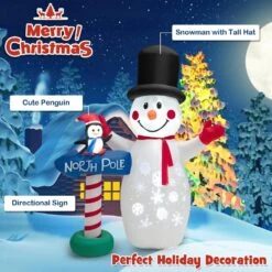 6 Ft. X 5 Ft. Pre-Lit Christmas Inflatable Decoration With Built-In Snowflake Projector -Christmas Decor Shop christmas inflatables 23 8ckcm985us 44 1000