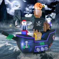 5.5 Ft. X 7 Ft. Long Halloween Inflatable Pirate Ship With LED Lights Blower -Christmas Decor Shop christmas inflatables 23 8ckcm988us 31 1000