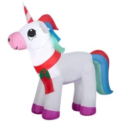 3.5 Ft. T X 3.5 Ft. W Christmas Airblown Unicorn-SM