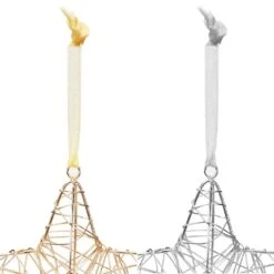 Handcrafted Gold And Silver Wire Wrapped Star Christmas Ornament (4-Pack) -Christmas Decor Shop christmas ornament sets 2880a0084d9348 c3 1000