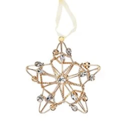 Shining Gold/Silver Crystal Chain Wrapped Star Christmas Ornament (4-Pack) -Christmas Decor Shop christmas ornament sets 4480a0084d9348 1f 1000