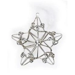 Shining Gold/Silver Crystal Chain Wrapped Star Christmas Ornament (4-Pack) -Christmas Decor Shop christmas ornament sets 4480a0084d9348 44 1000