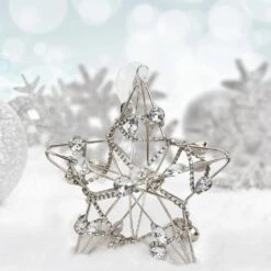 Shining Gold/Silver Crystal Chain Wrapped Star Christmas Ornament (4-Pack) -Christmas Decor Shop christmas ornament sets 4480a0084d9348 d4 1000