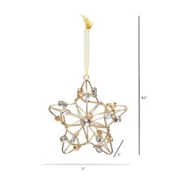 Shining Gold/Silver Crystal Chain Wrapped Star Christmas Ornament (4-Pack) -Christmas Decor Shop christmas ornament sets 4480a0084d9348 fa 1000