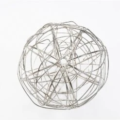 Handcrafted Gold And Silver Wire Wrapped Globe Christmas Ornament (4-Pack) -Christmas Decor Shop christmas ornament sets holid09808mlt0101 44 1000