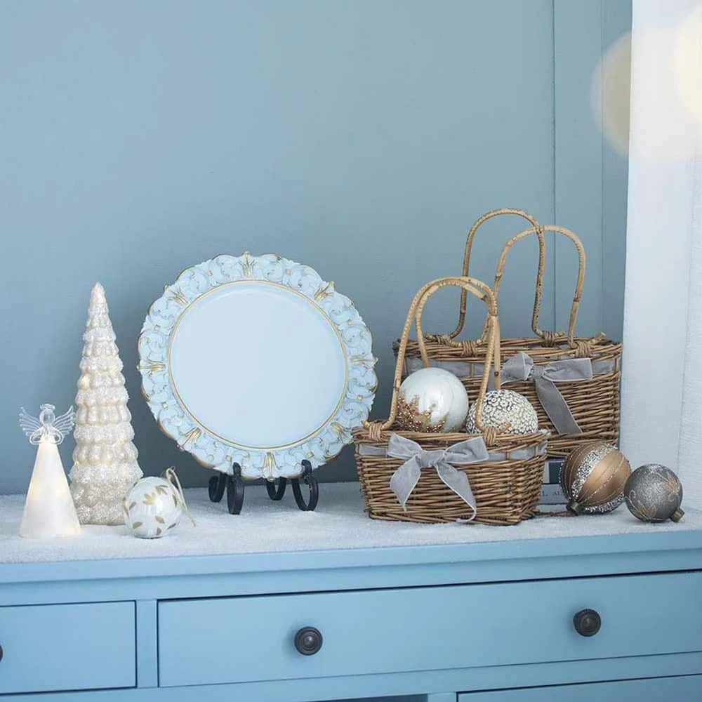 Holiday 3 In. Silver Christmas Ball Ornaments, Glass Decorative Hanging Ball Christmas Tree Ornaments (12-Pack) 6 Holiday 3 In. Silver Christmas Ball Ornaments, Glass Decorative Hanging Ball Christmas Tree Ornaments (12-Pack) - Image 4