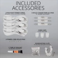 150 Ft. 1800-Light LED Cool White Rope Light Kit -Christmas Decor Shop christmas rope lights 73653 44 1000