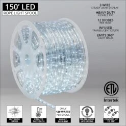 150 Ft. 1800-Light LED Cool White Rope Light Kit -Christmas Decor Shop christmas rope lights 73653 c3 1000