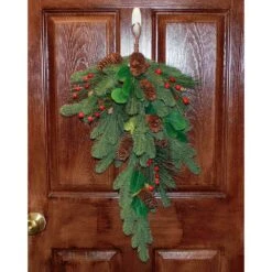 30 In. Spruce With Pine Cone Berry Artificial Christmas Swag -Christmas Decor Shop christmas swag 9910 31 1000